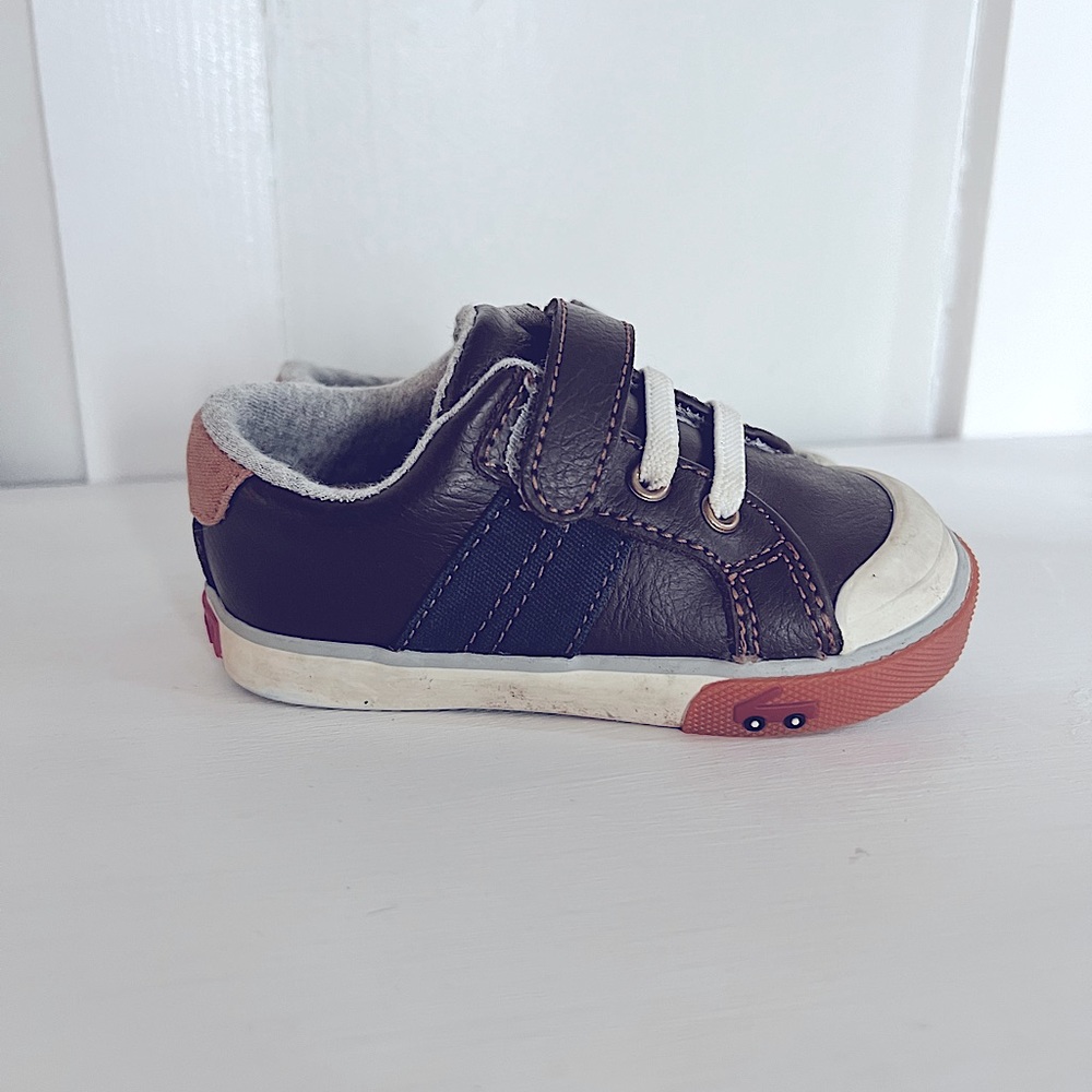 See Kai Run leather low tops